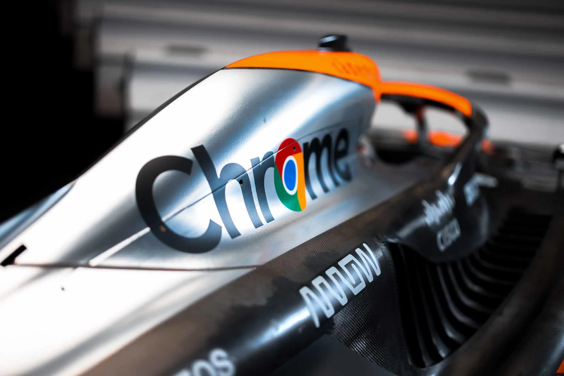 Formula-1 - 2023 - British-grand-prix - Mclaren-racing-and-google-unveil-chrome-throwback-livery-for-british-grand-prix - Up close and personal MCL60 - 3