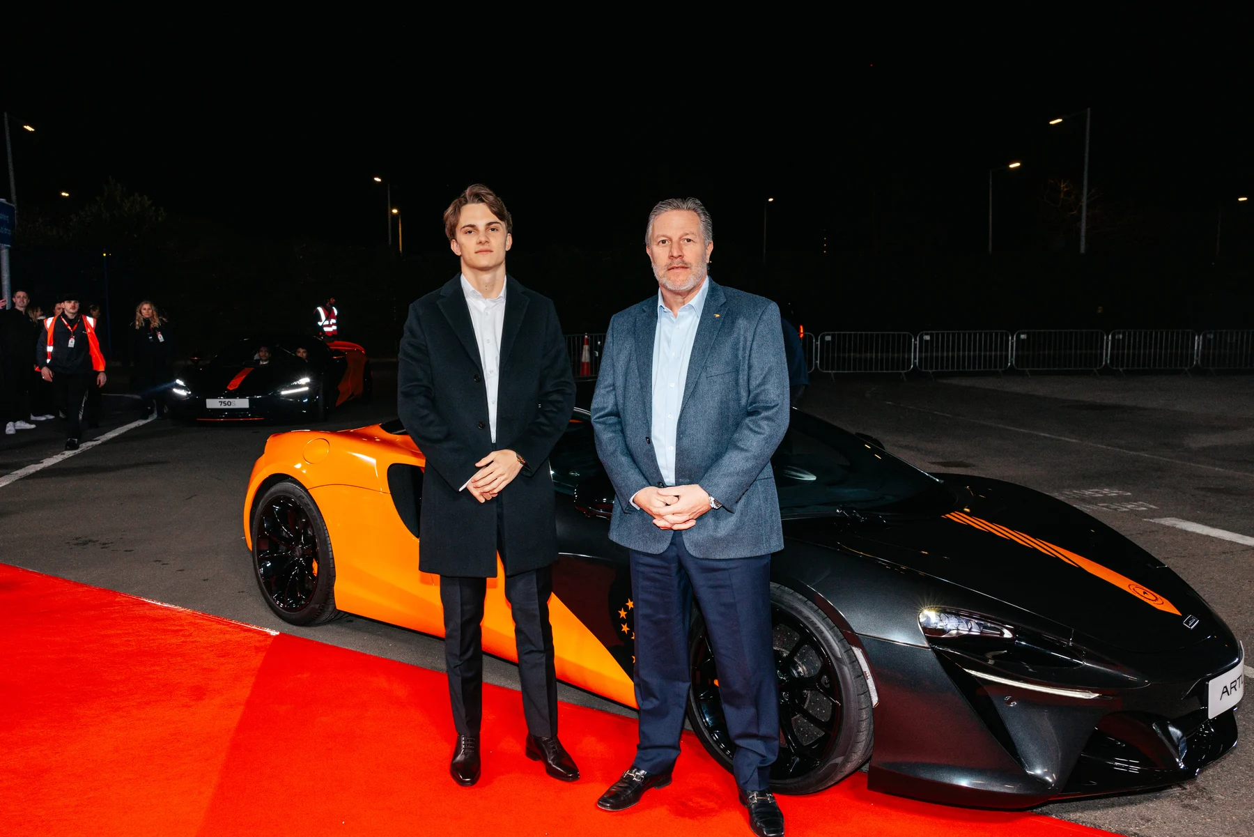 Formula-1 - 2025 - The-whole-team-are-excited-reaction-from-the-team-at-f1-75-live - Behind the curtain  F1 on stage - 1