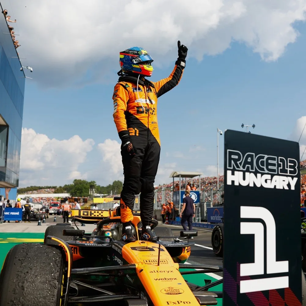 Hear from McLaren Formula 1 drivers Lando Norris and Oscar Piastri, as well as Team Principal Andrea Stella, after the Hungarian GP.