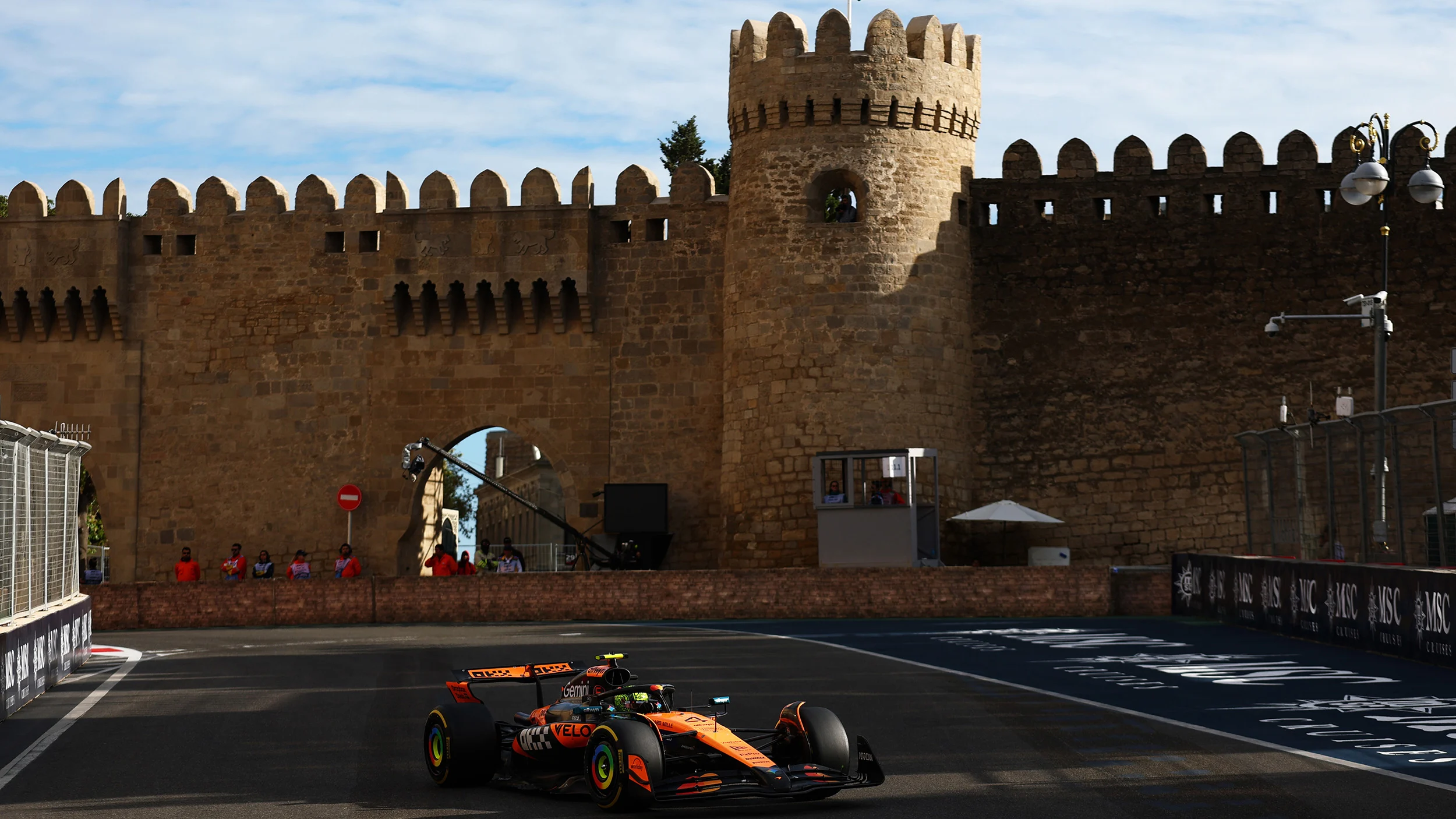 Lando Norris on track at the 2025 Azerbaijan Grand Prix