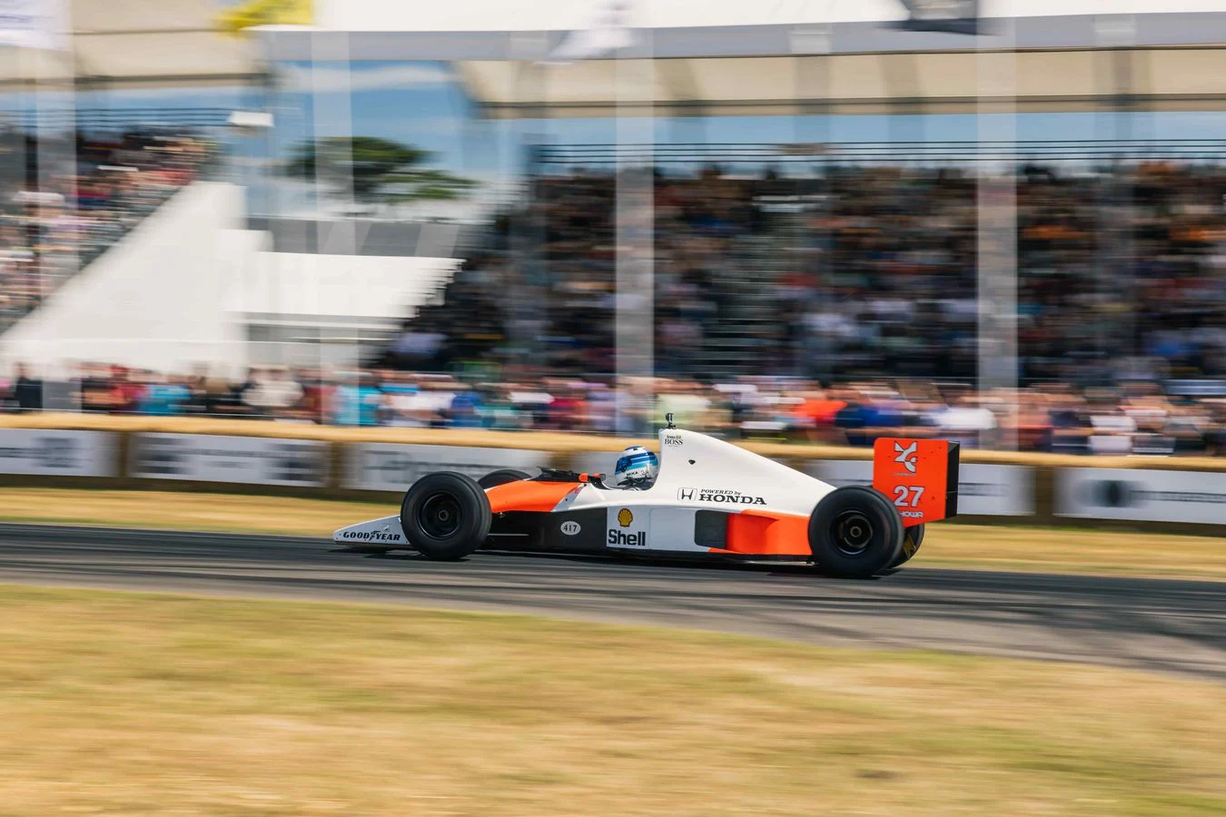 When two worlds collide Mika Häkkinen takes to the hill in Senna's MP4/5B-07 - 4