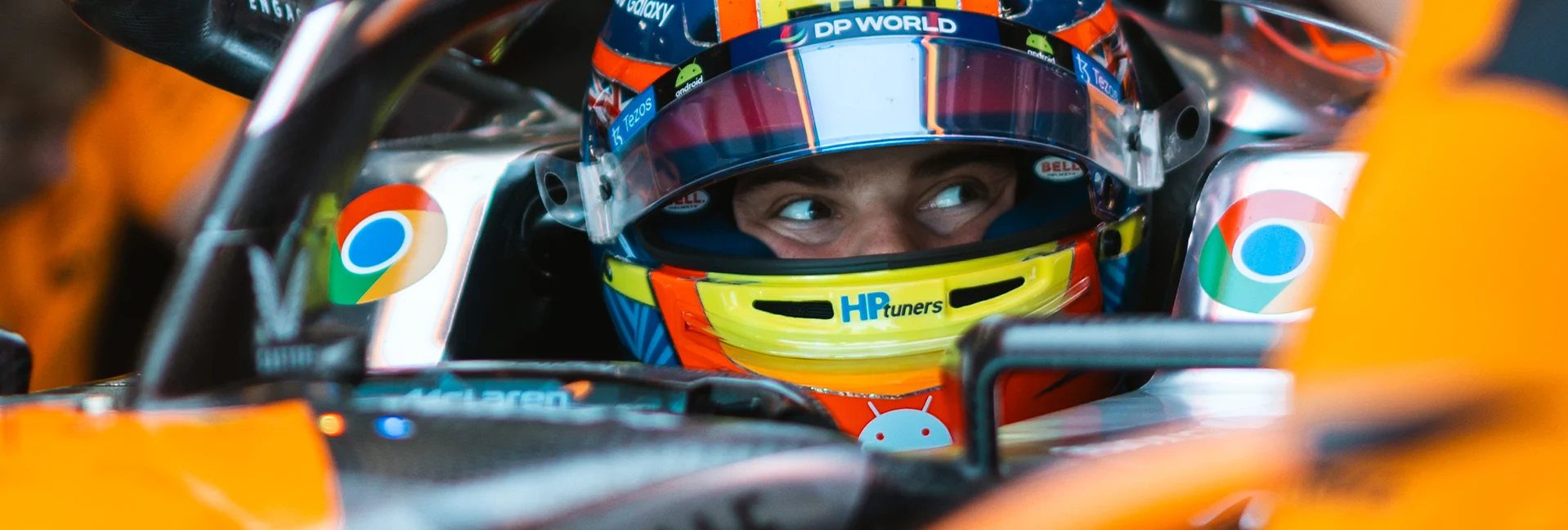 Behind the visor of Oscar Piastri