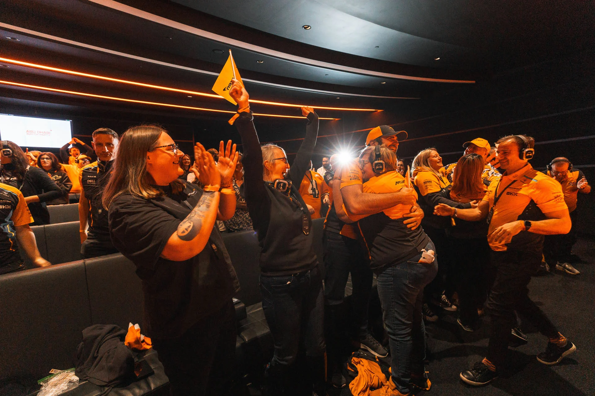 Formula-1 - 2024 - Watching-the-season-finale-with-our-fans-at-the-mclaren-factory - McLaren Plus  Behind the scenes - 2