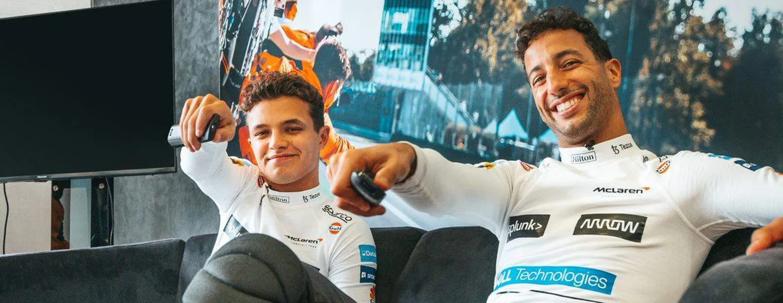 Check out the reactions of Lando Norris and Daniel Ricciardo as they watch the new season of Drive to Survive.