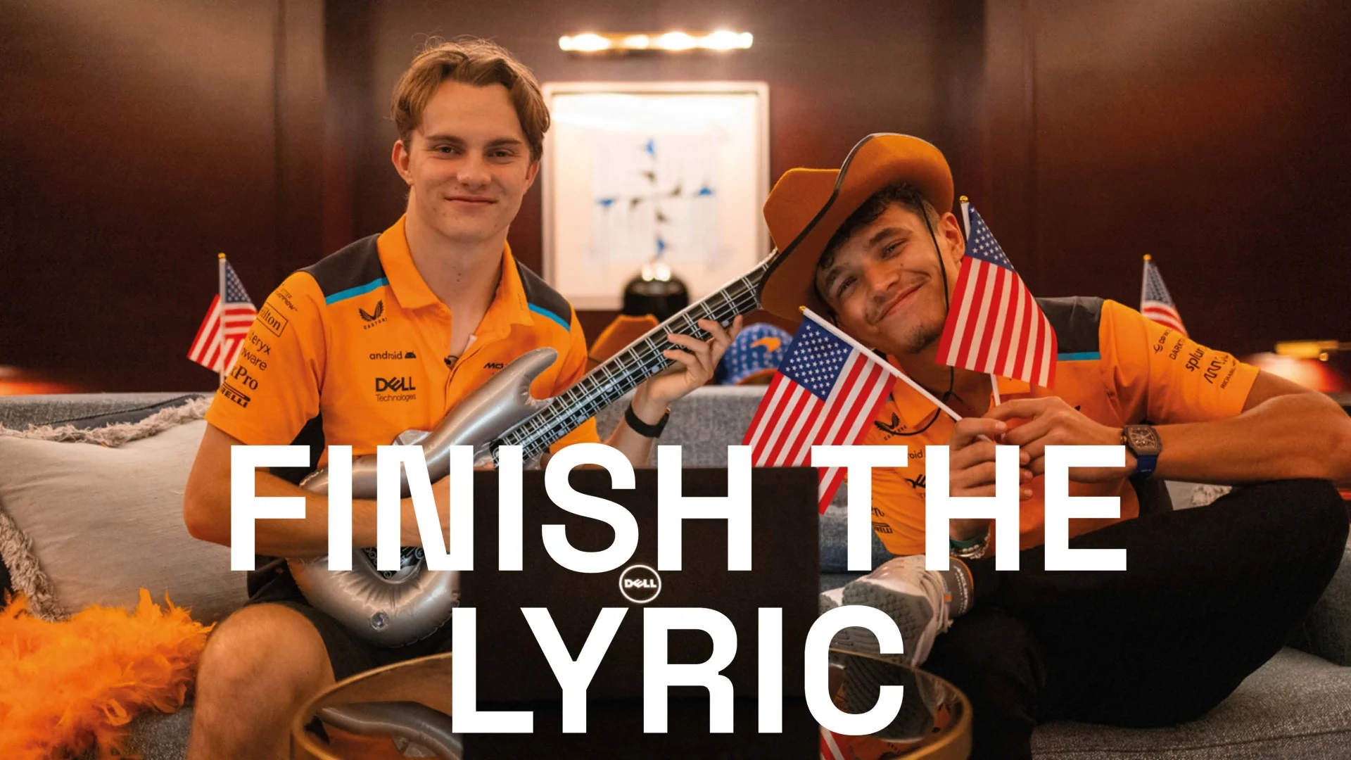 Video Poster - Formula-1 - 2023 - United-states-grand-prix - Lando-and-oscar-take-on-the-finish-the-lyric-challenge