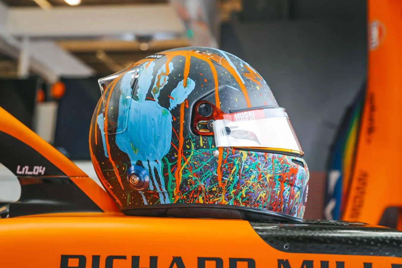 Love these lids Carlos and Lando to show their support of World Mental Health Day on track - 4
