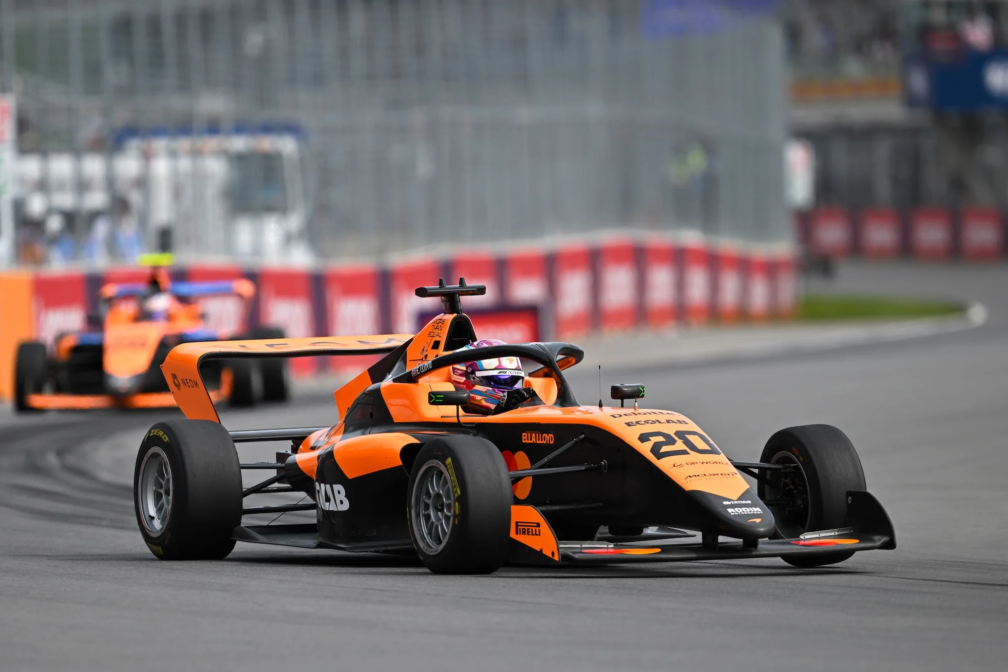 Ella Lloyd on track during F1 Academy Round 3, race 2 at Silverstone Circuit