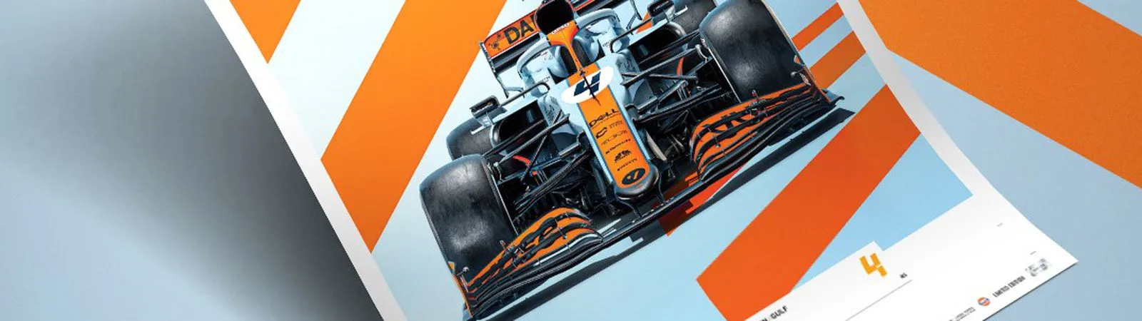 McLaren Store Order before midnight (BST) Monday to be in with the chance of winning a signed limited edition McLaren X Gulf poster