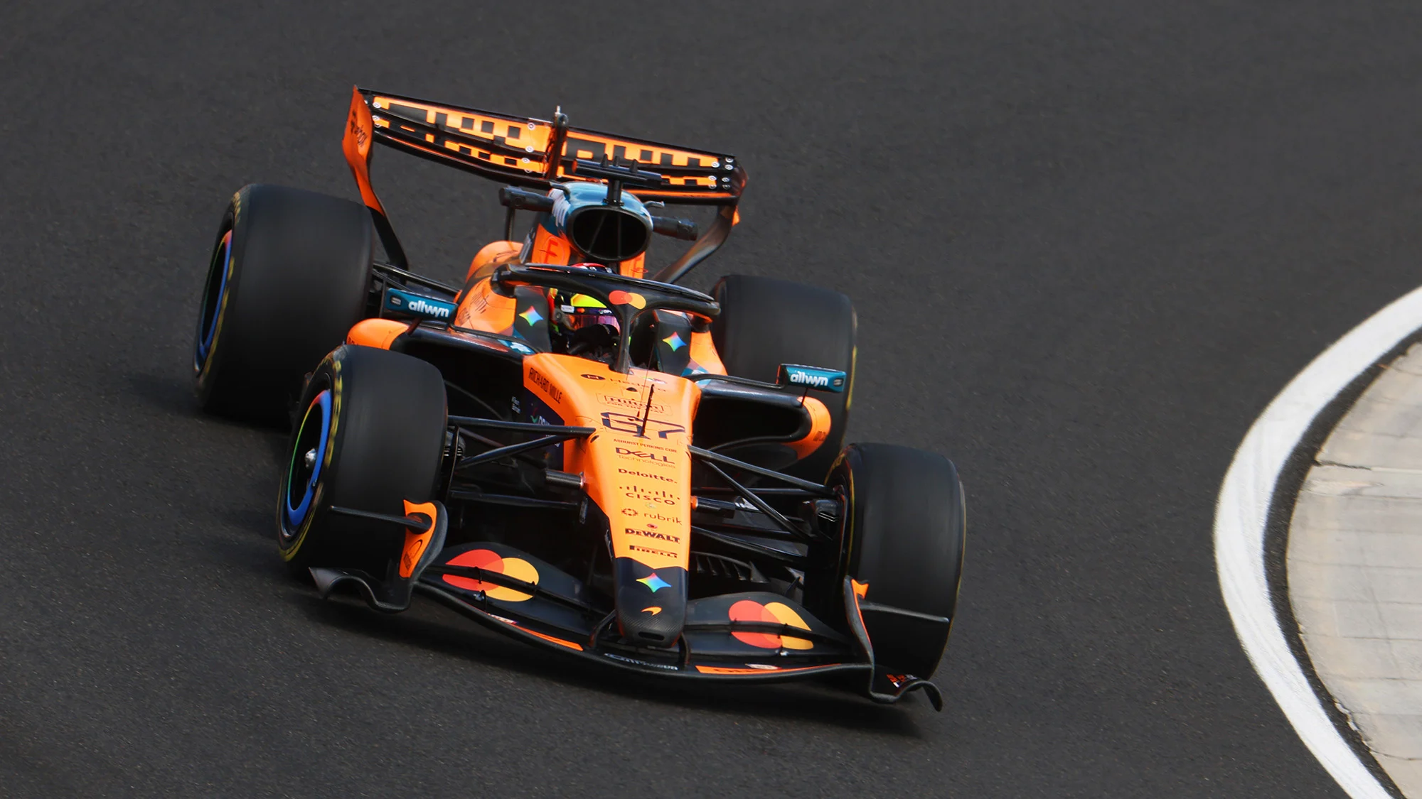 Leonardo Fornaroli of Italy driving the (67) McLaren MCL40 Mercedes on track during practice ahead of the F1 Grand Prix of Hungary at Hungaroring on July 24, 2026 in Budapest, Hungary.