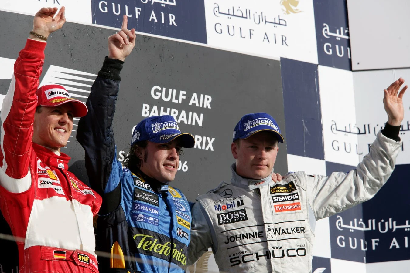   - Kimi Räikkönen: 2006 Bahrain GP, 22nd to 3rd 