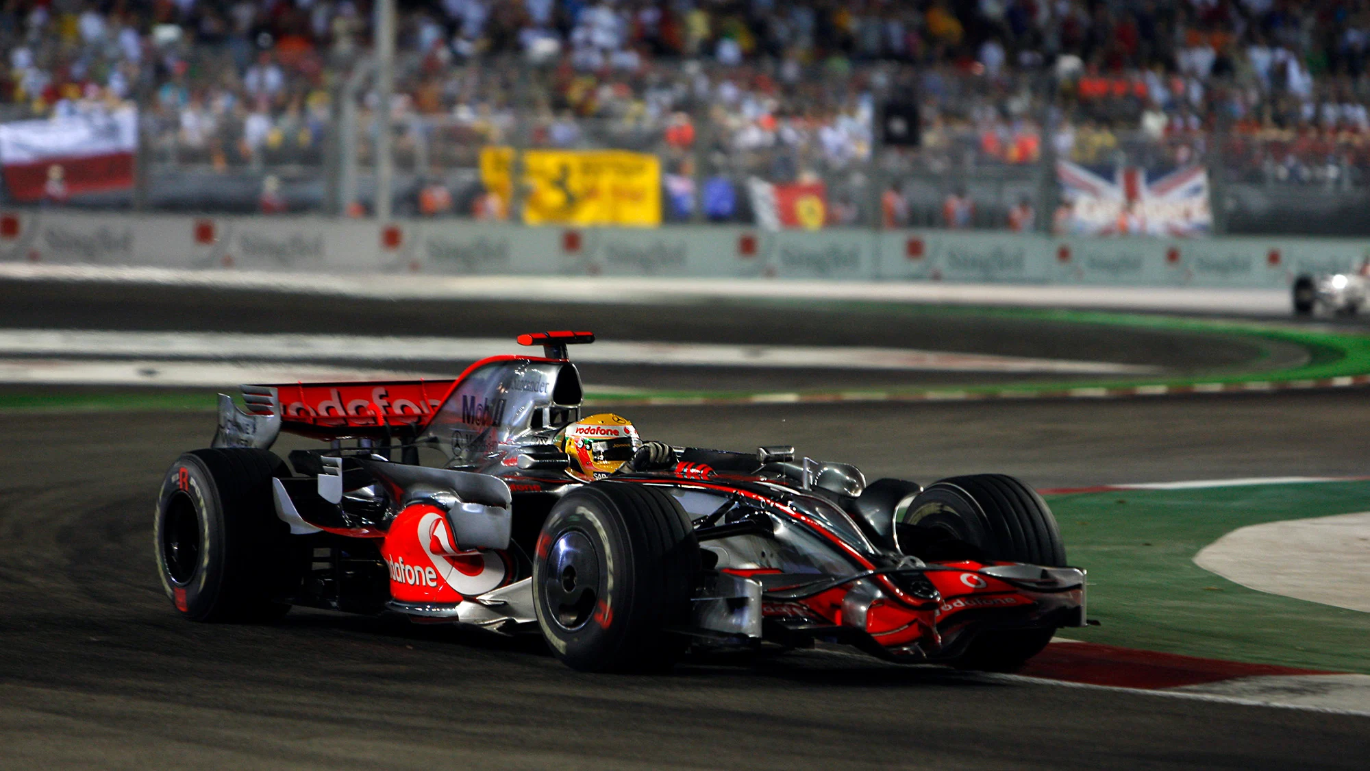 Lewis Hamilton at the 2008 Singapore Grand Prix