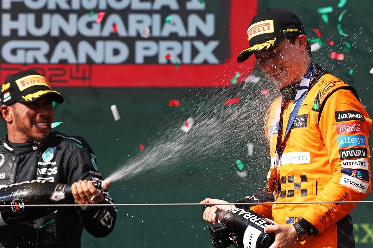 Formula-1 - 2024 - Hungarian-grand-prix - Podium Celebrations 🏆🍾 "This is the day I dreamed of as a kid" - 3