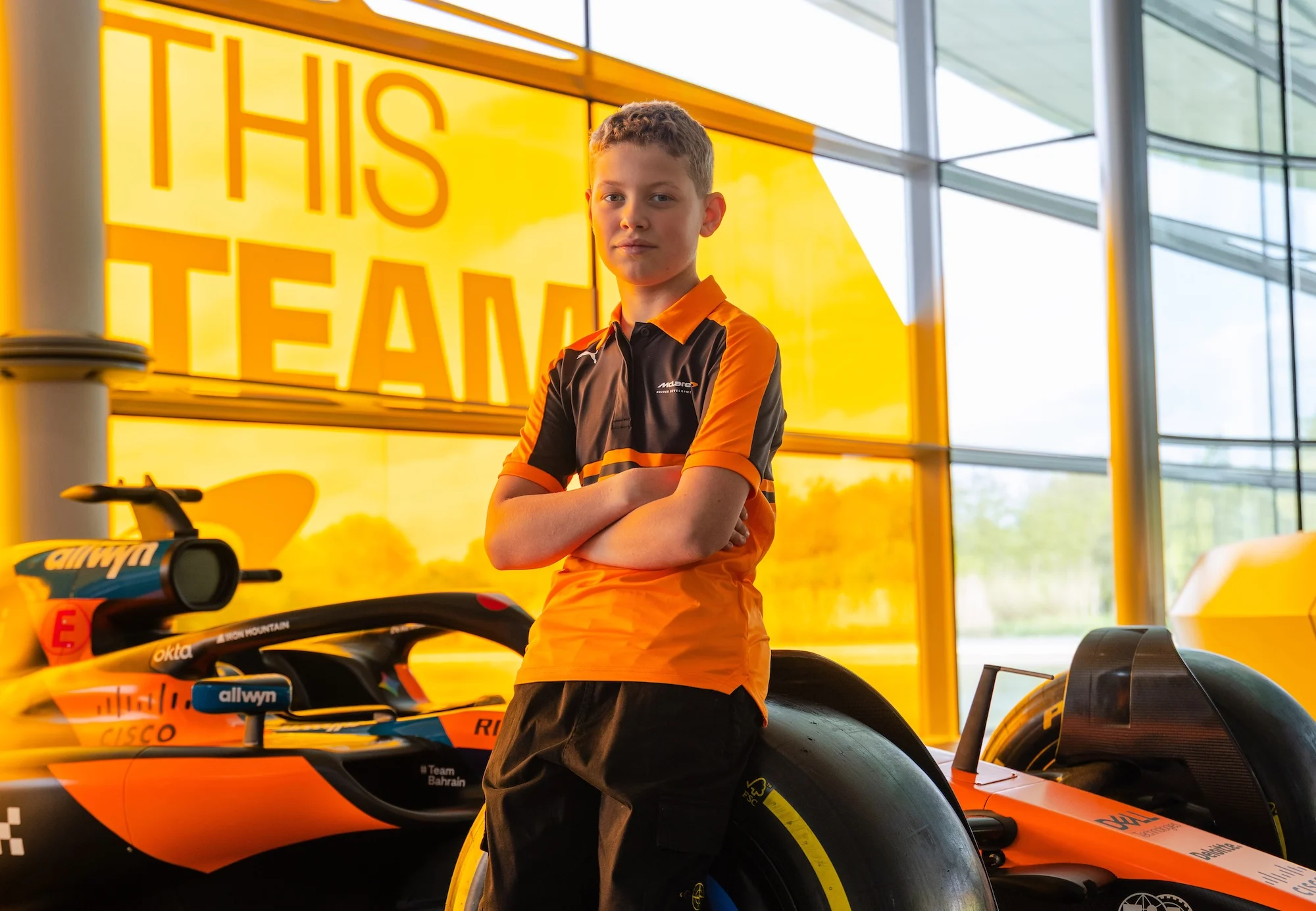 Harry Williams at the McLaren Technology Centre