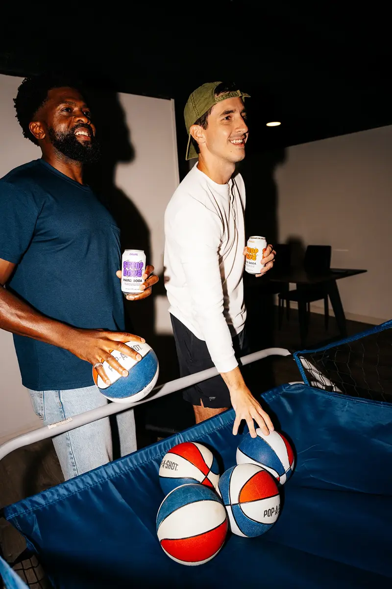 Enjoying Stoop Days while playing basketball