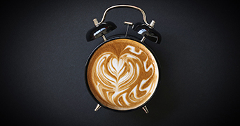 Beste tijdstip koffie klein