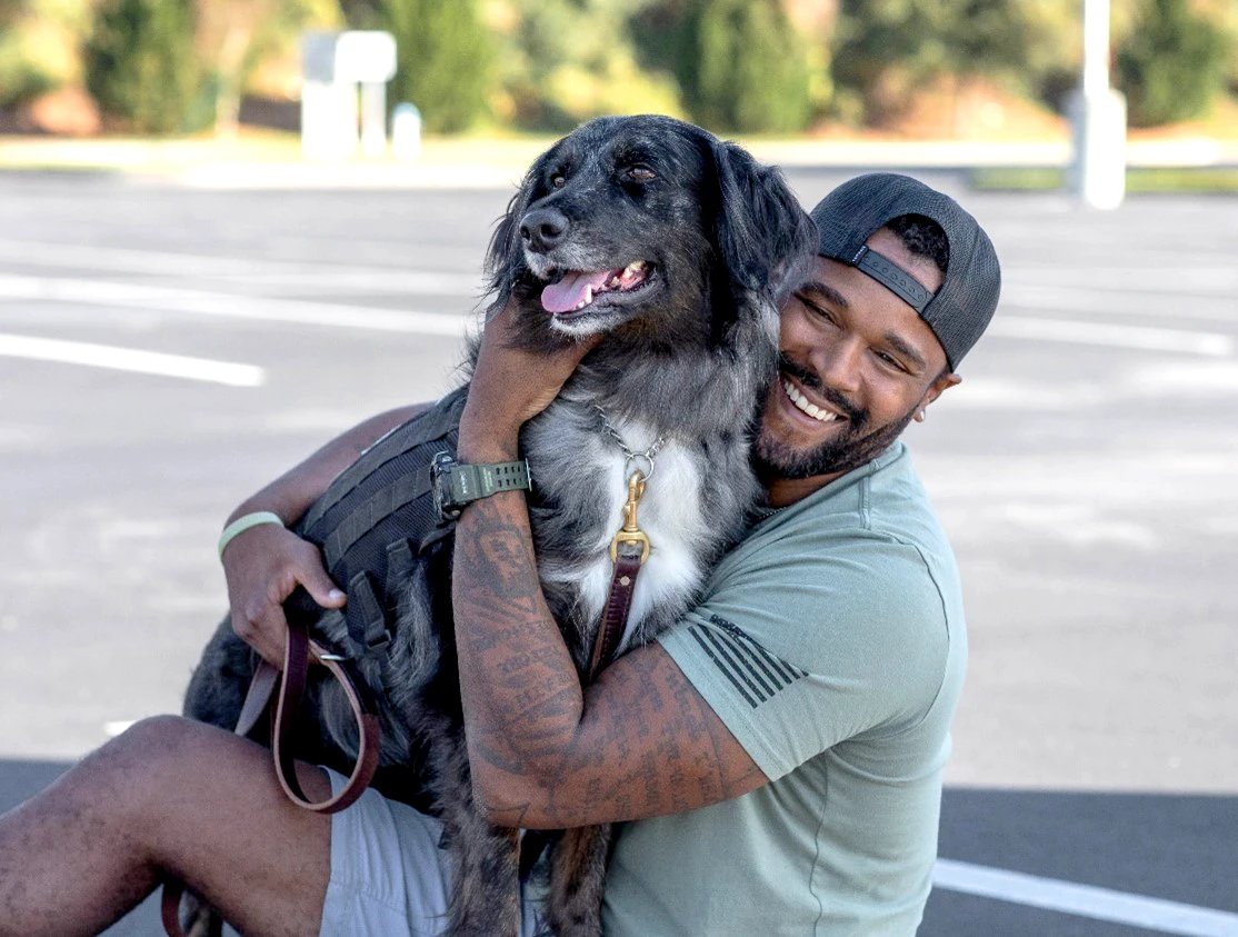 Image of Rescued Service Dog Helps Veteran Find Healing and Love