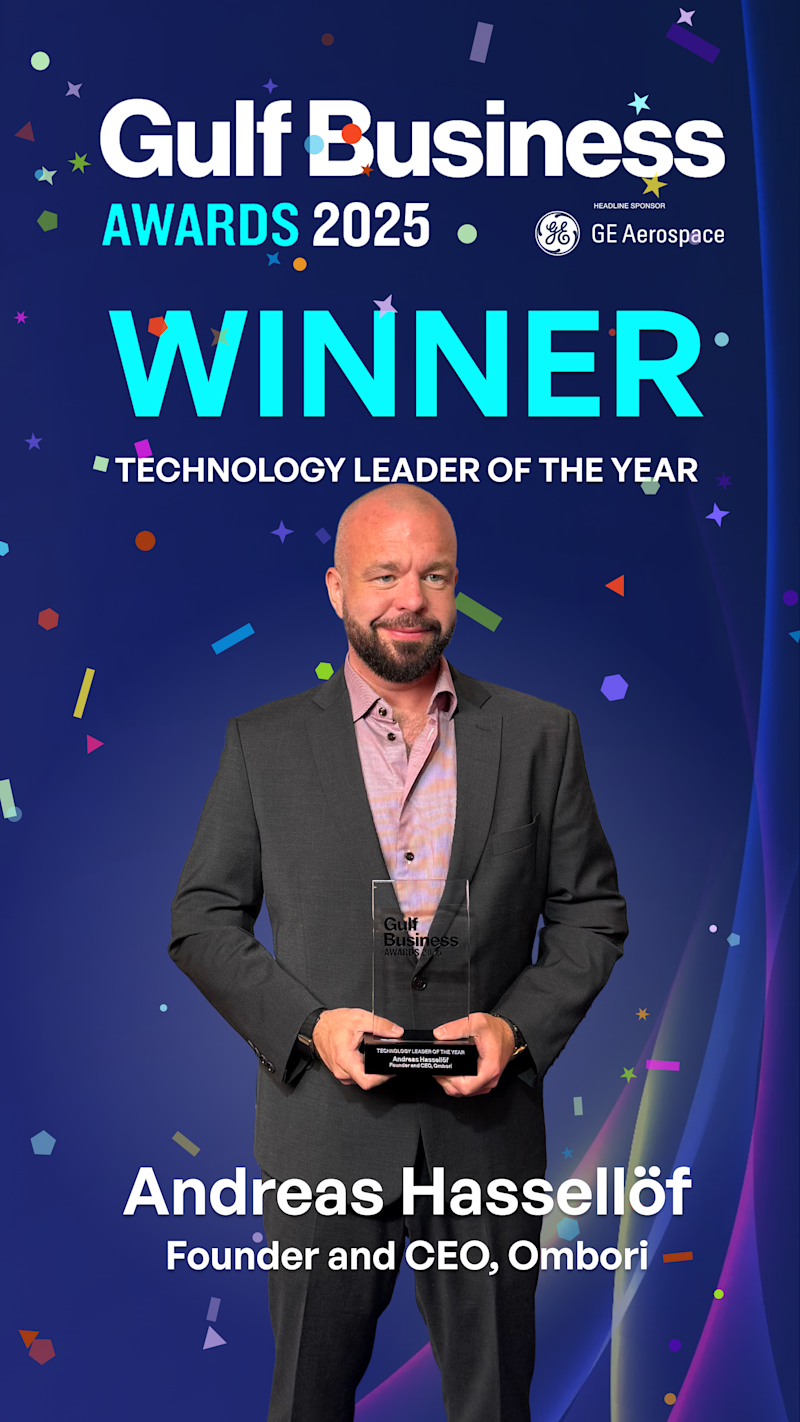 Andreas wins Technology Leader of the Year at Gulf Business Awards 2025