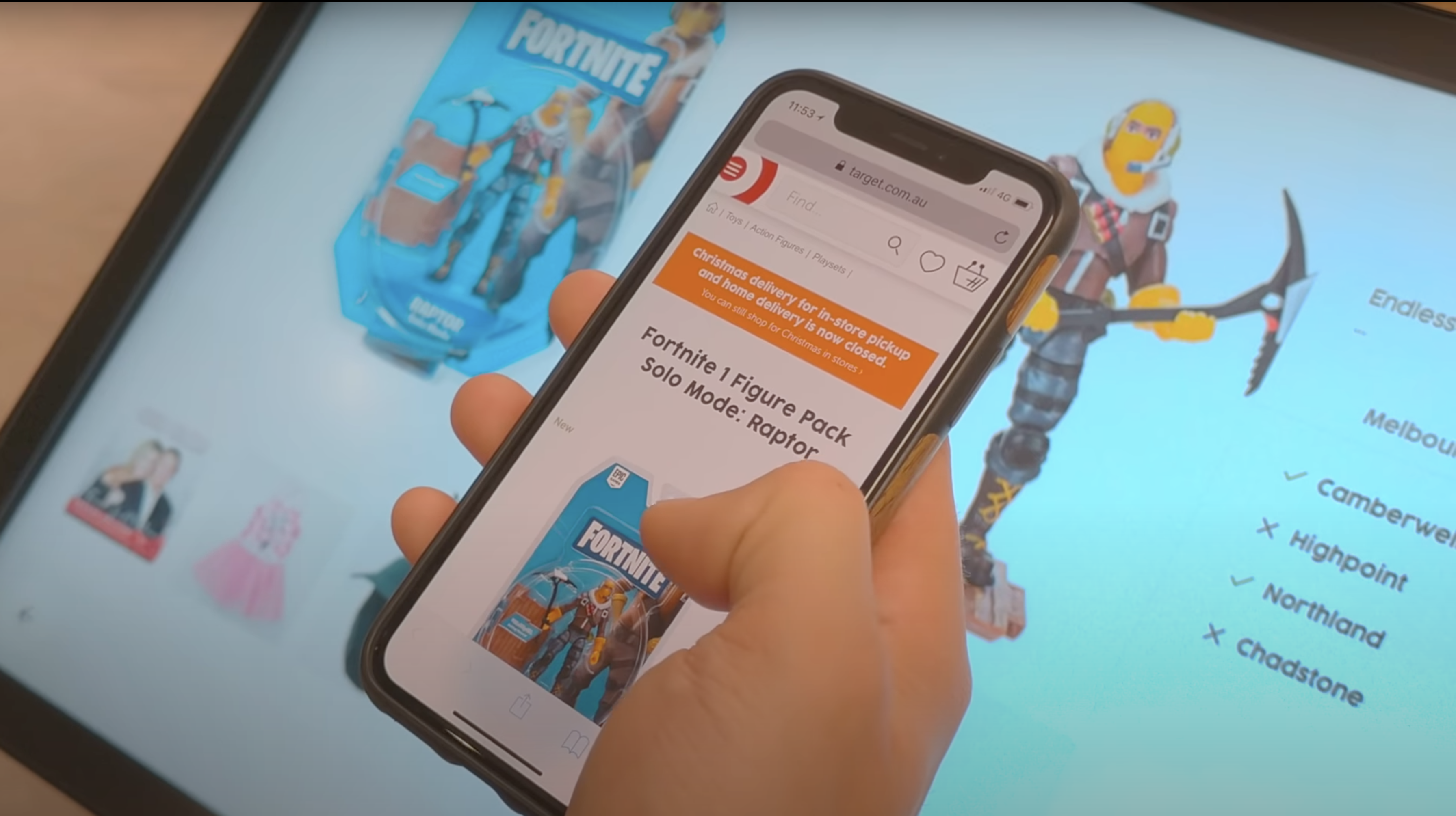 Target in-store search