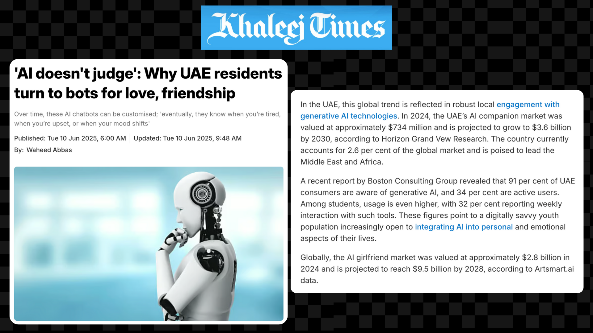 'AI doesn't judge': Why UAE residents turn to bots for love, friendship