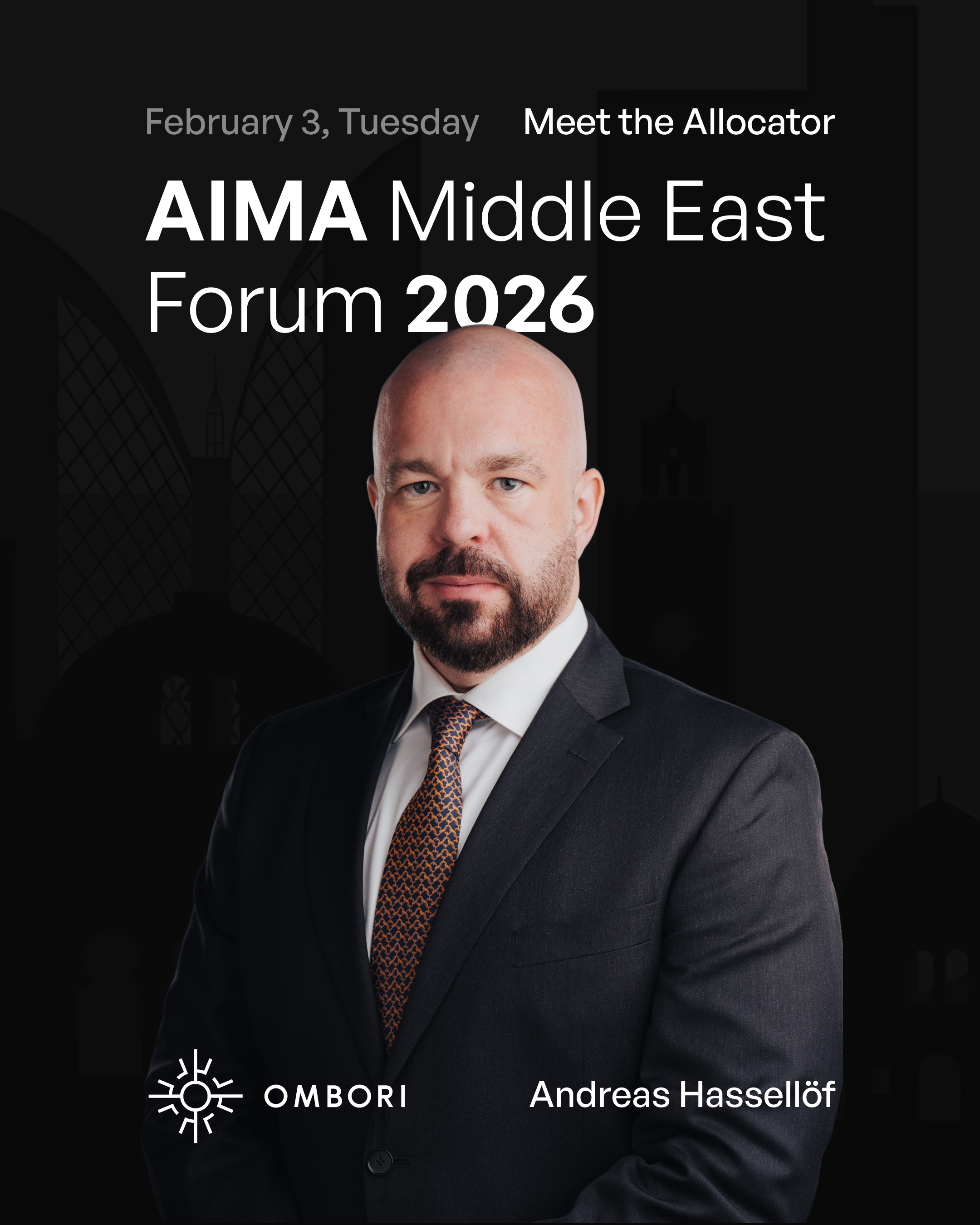 Andreas Hassellöf speaks at AIMA Middle East Forum 2026