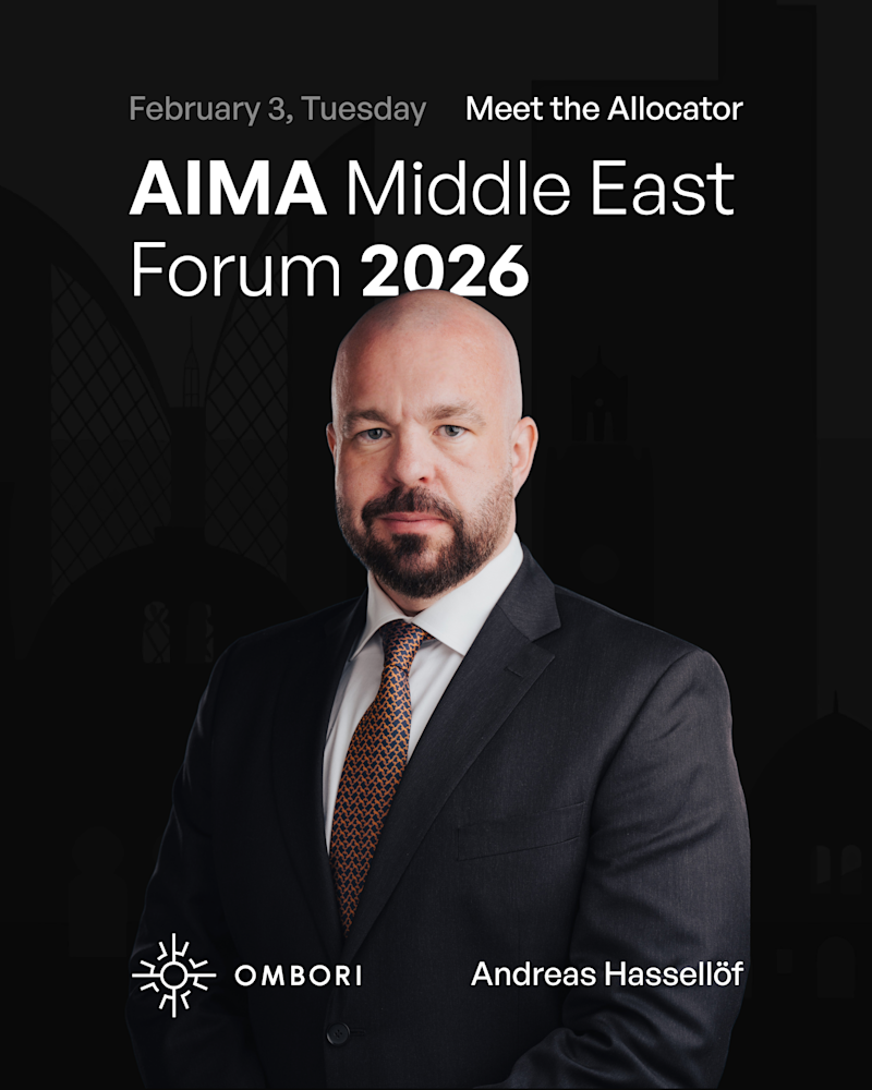 Andreas Hassellöf speaks at AIMA Middle East Forum 2026