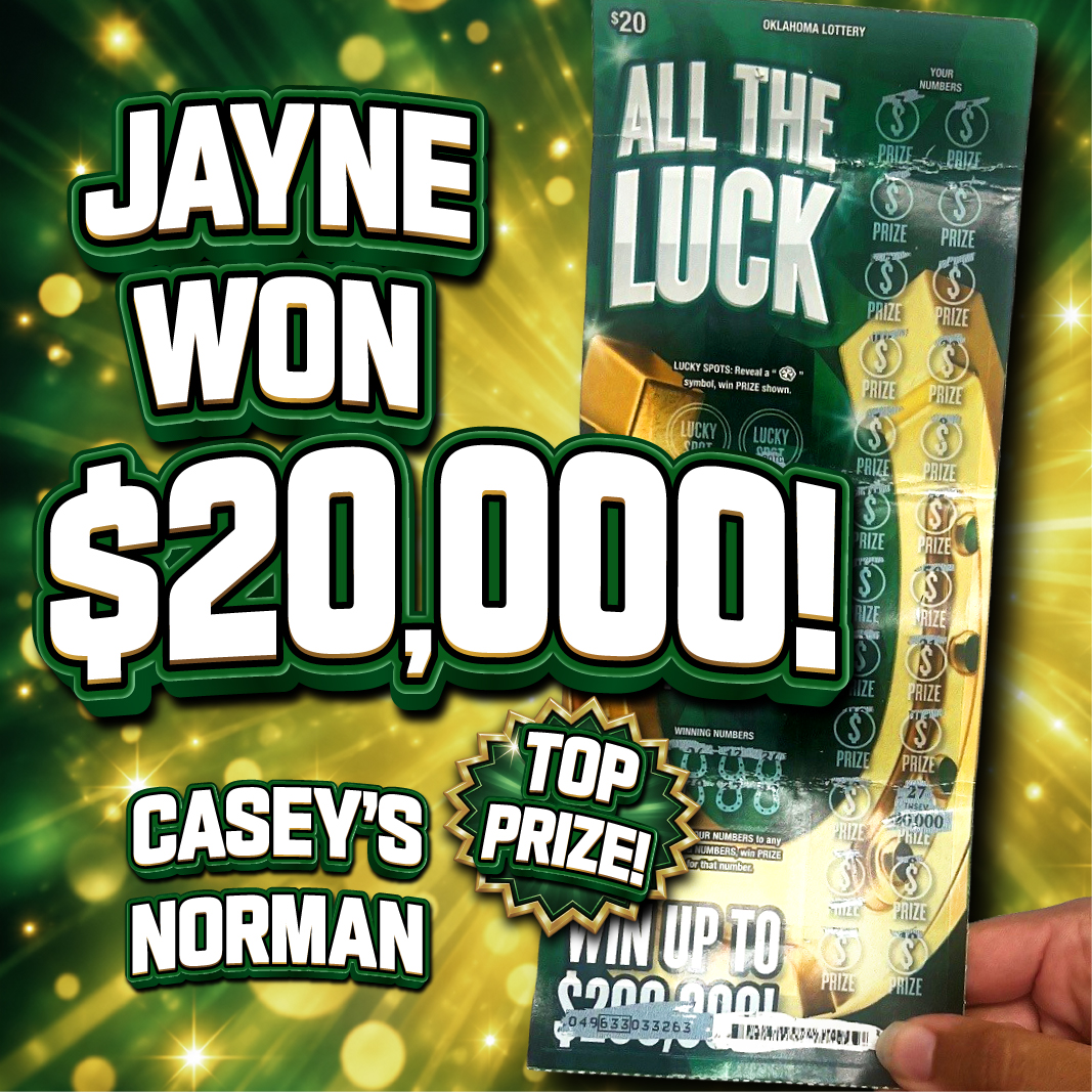 Jayne won $20,000!