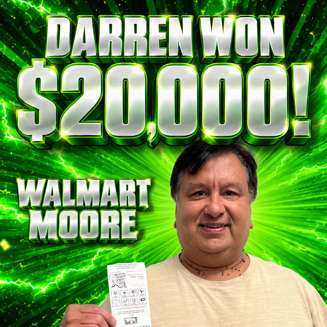 Darren won $20,000!