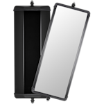 16" Black Steel Mirrors