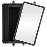 11" Black Steel Mirrors