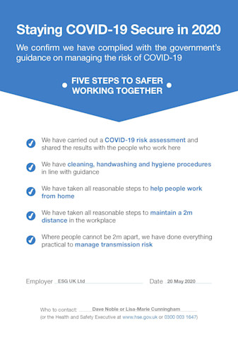Staying COVID-19 Secure in 2020