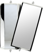 16" Stainless Steel Square Corner Mirrors