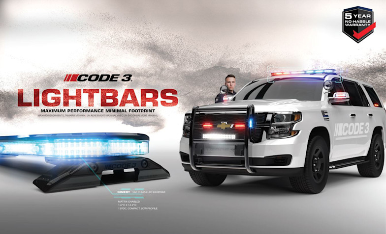 Code 3 Introduces Remarkably Thin, Highly Adaptable Covert™ Lightbar  
