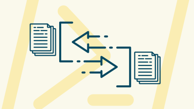 This image shows a stylized graphic of how email templates are moved between Accounts. It serves as an illustration for the article "Migrating AWS SES Email Templates Between Accounts Using Bash Script". 