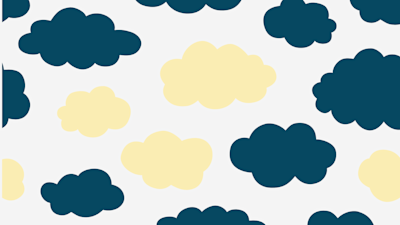 This picture shows a stylised representation of several clouds.