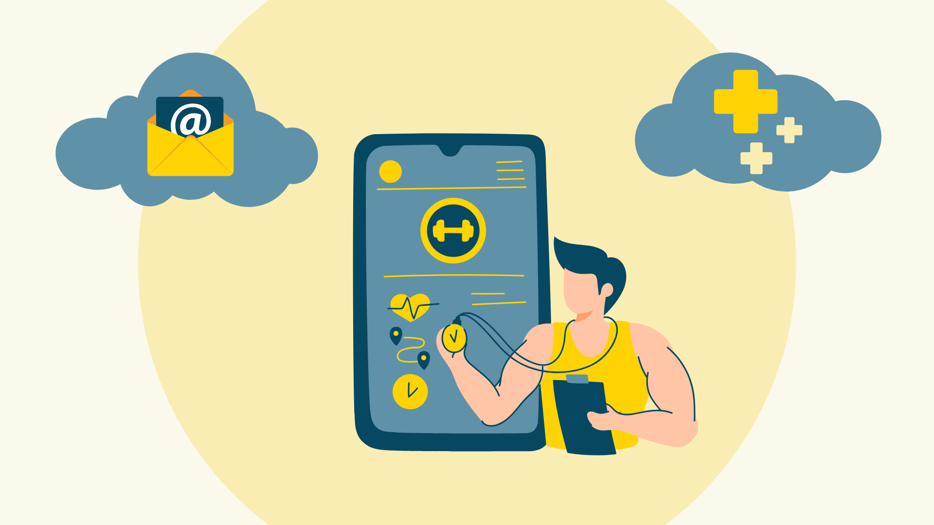 This image illustrates how transactional emails can be integrated into digital health services to increase customer engagement. It serves as the cover image for the article: “Optimizing Transactional Emails for Digital Health Services with AWS SES and Semplates”