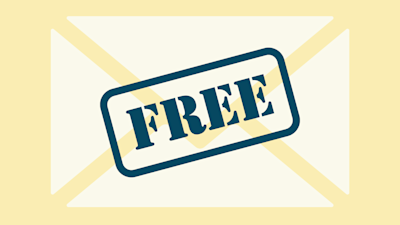 This image shows a graphic with an email and the word "Free". It is used to illustrate the article: "How to Send 36,000 Transactional Emails for Free Using Amazon SES"