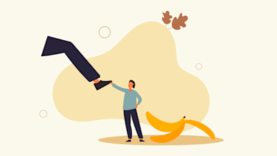 This image shows how a foot is prevented from stepping on a banana peel. It serves as the cover picture for the article: 
Common Pitfalls in AWS SES Template Management and How to Avoid Them