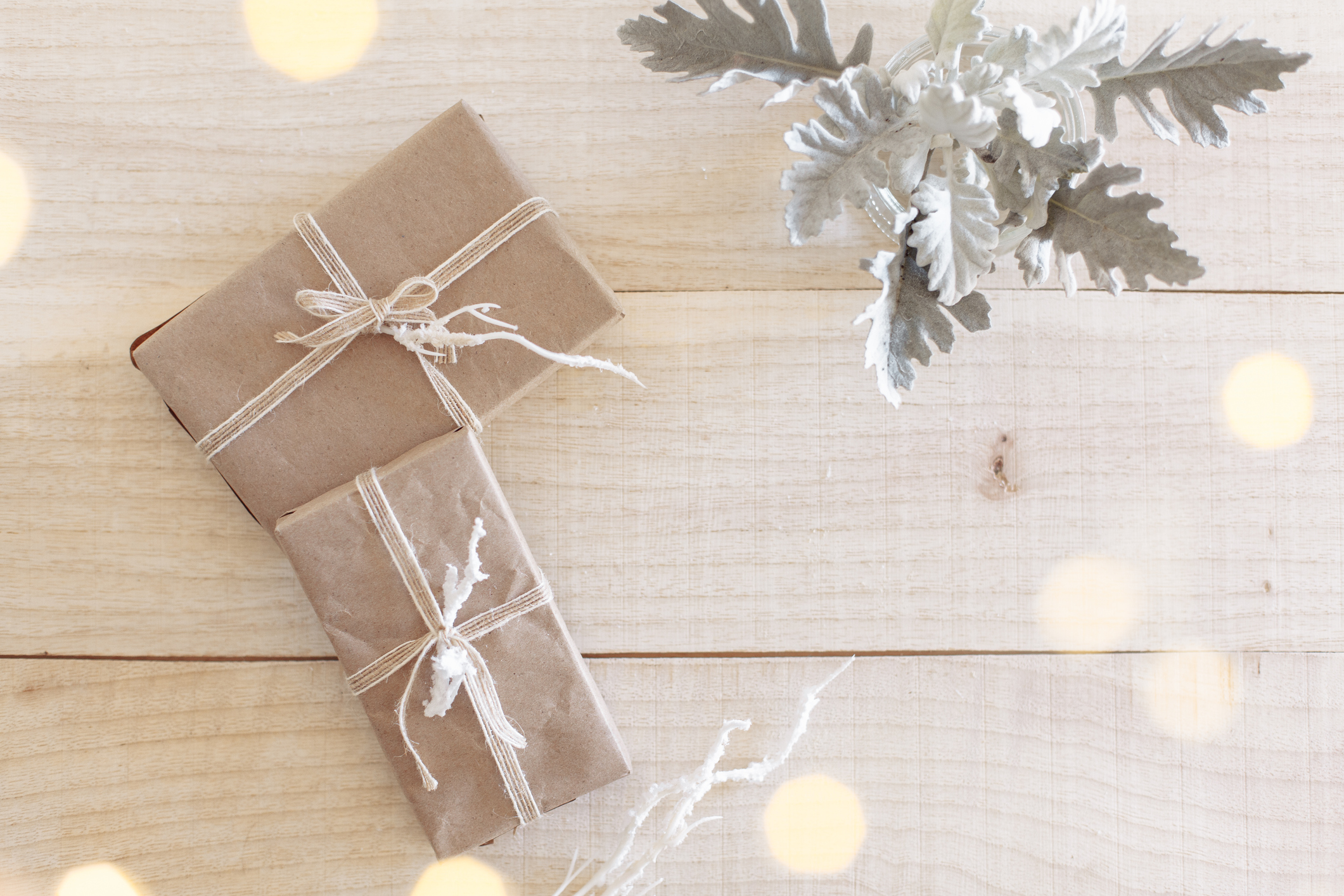 sustainably wrapped gifts