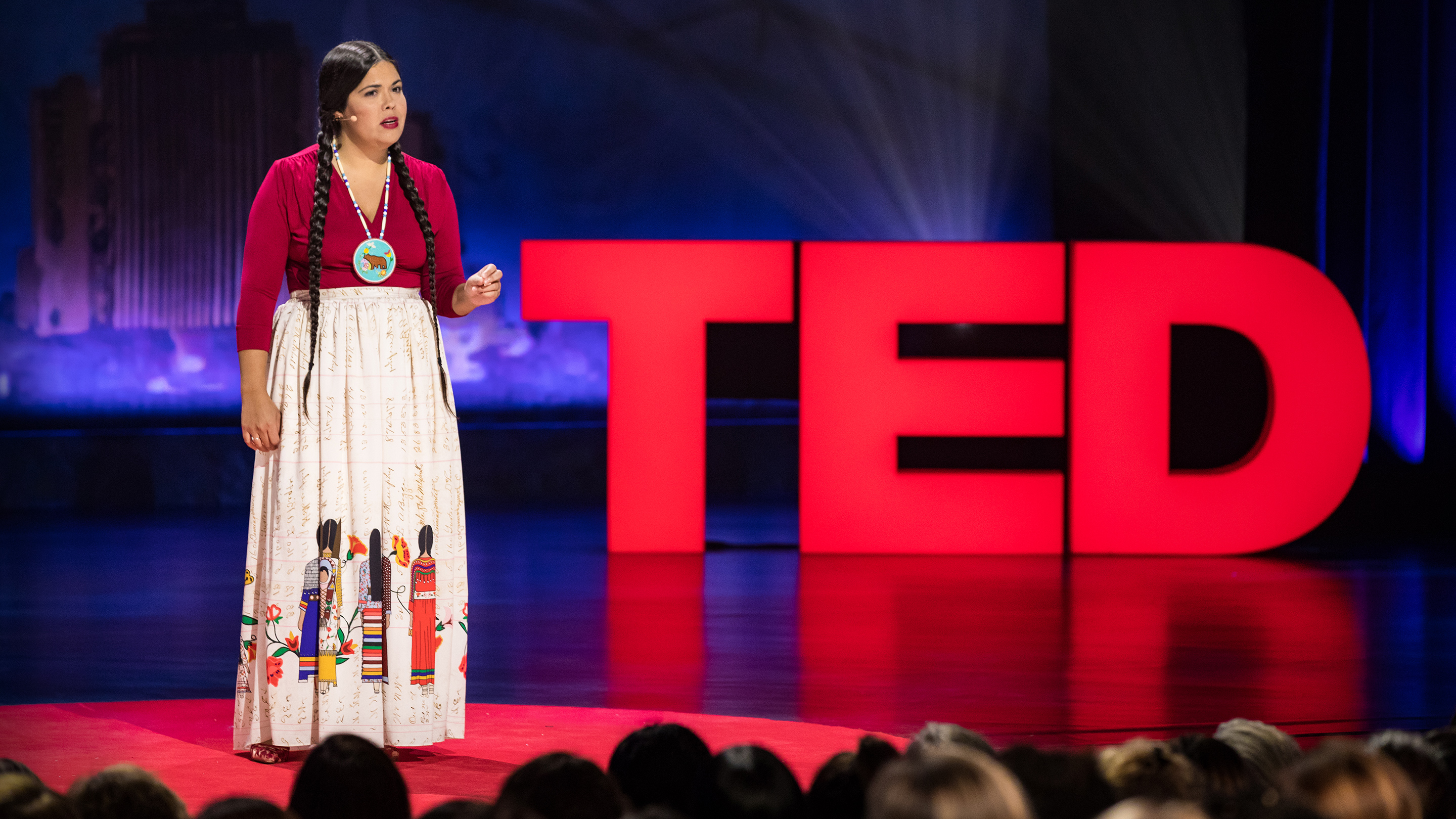 Tara Houska delivering her TED Talk