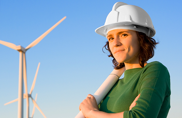 female wind turbine technician
