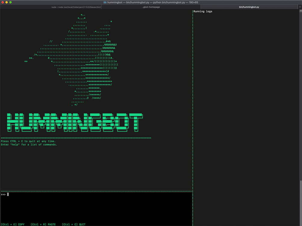 Hummingbot command line interface