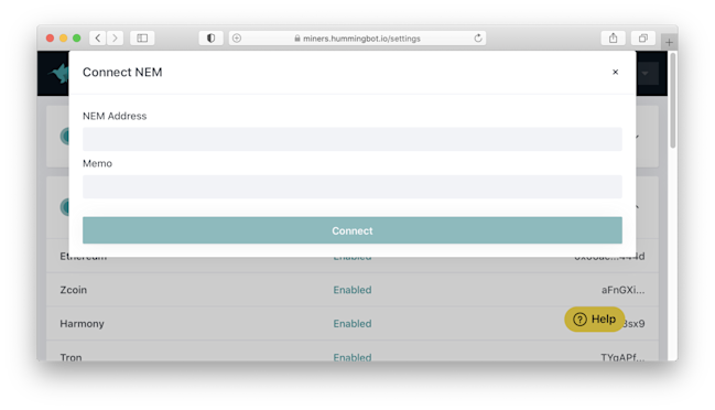 Hummingbot Miner Adds Support For Algo And Nem Wallets Hummingbot Hummingbot Miner Adds Support For Algo And Nem Wallets Hummingbot