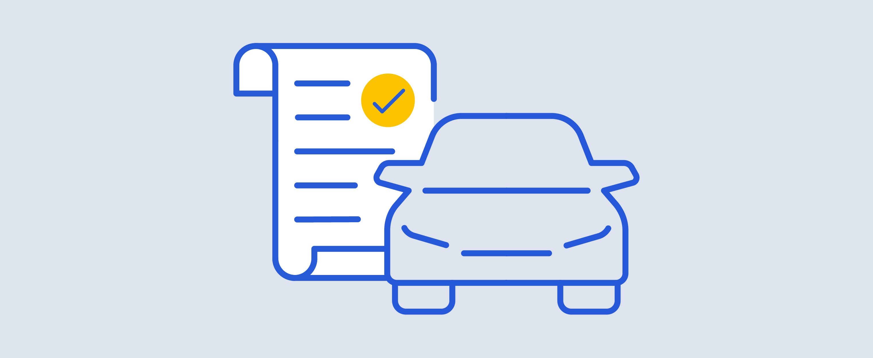 Car insurance or registration document icon.
