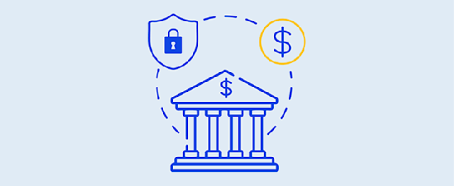 Depicting banking security and financial transactions