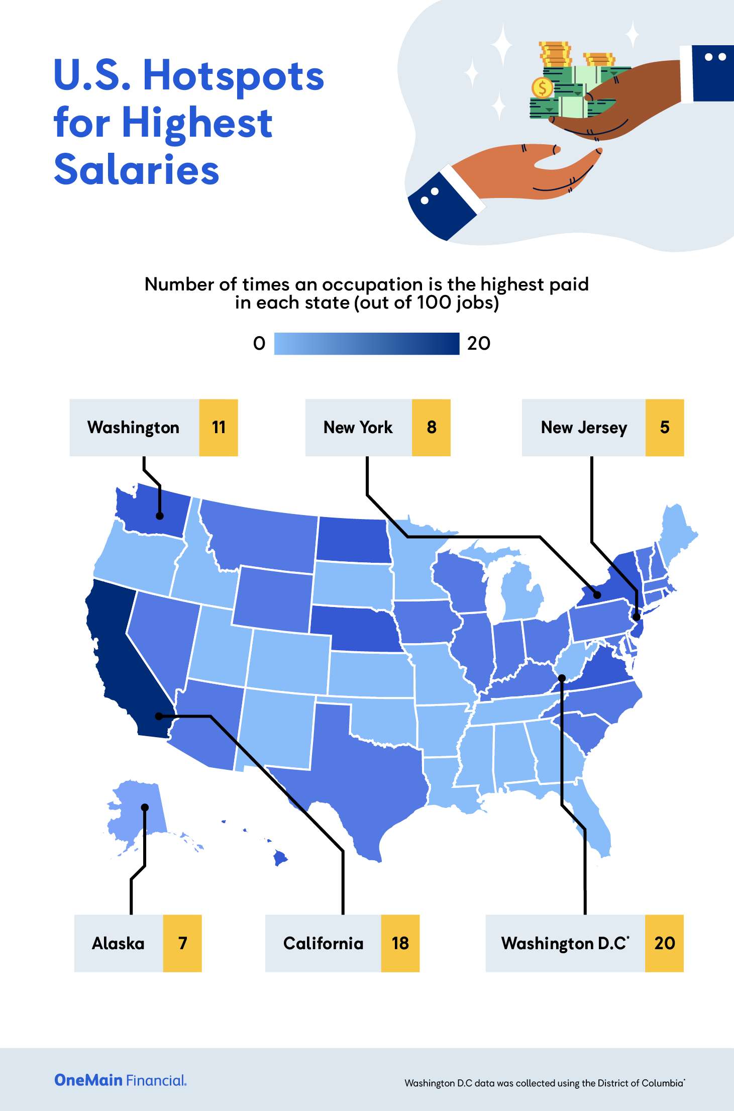 US Highest HotSpots for Highest Salaries - The Fastest Growing Salaries in the US - OneMain Financial