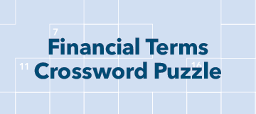 Can You Finish Our Financial Terms Crossword Puzzle?