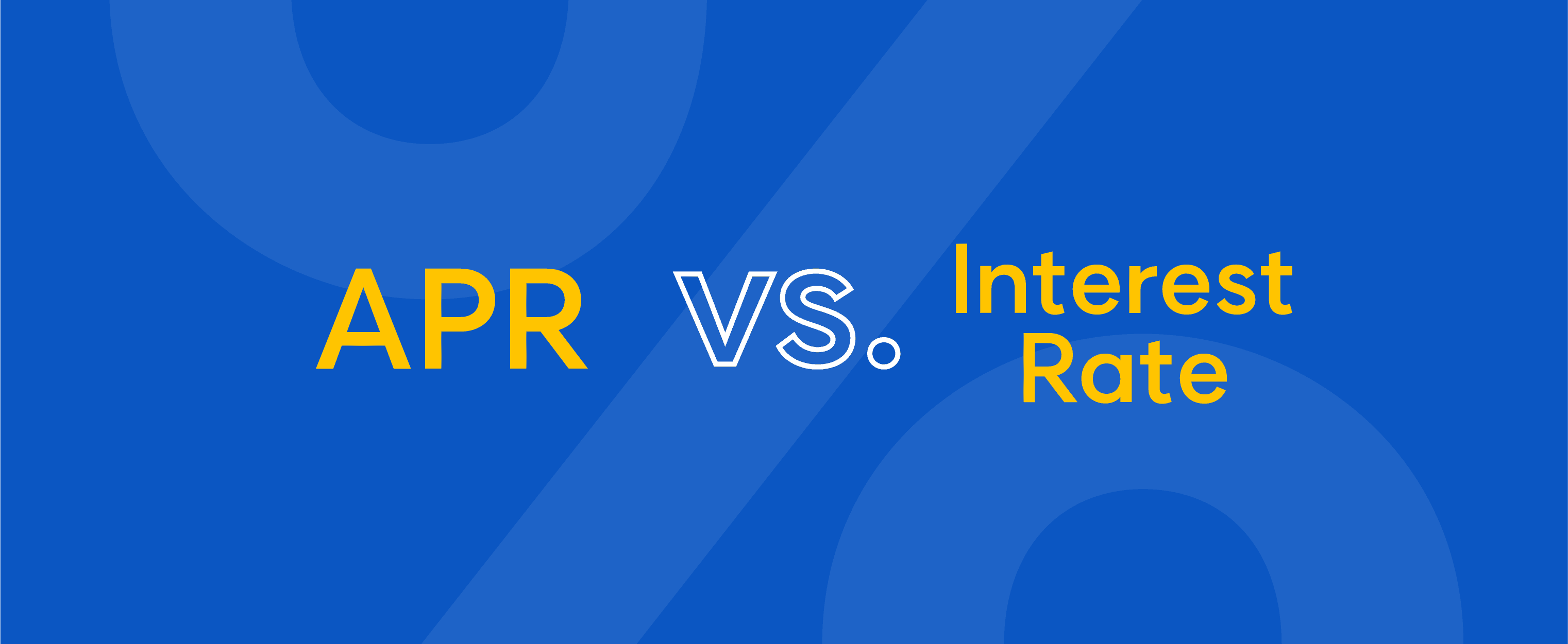 Comparison APR vs interest rate 