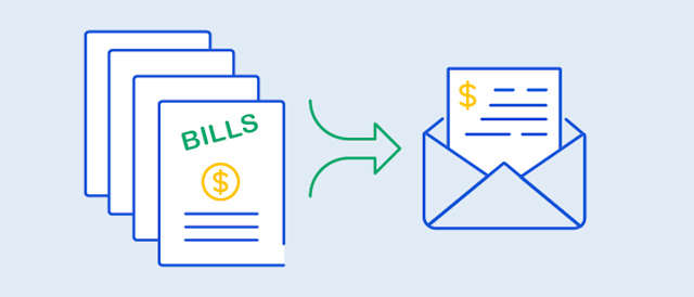 Consolidating multiple bills into a single statement.