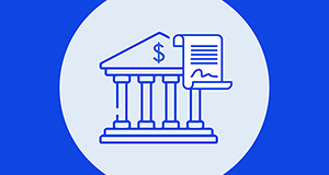 A bank with a financial document or loan agreement