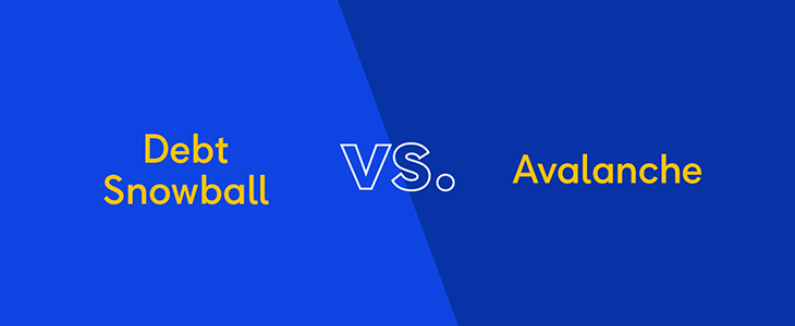 A visual comparison of the debt snowball and avalanche repayment methods.
